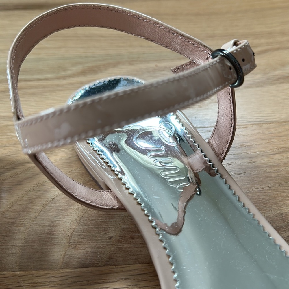 J Crew strappy sandals patent dusty pink taupe size 8.5, adjustable ankle strap - Picture 8 of 12